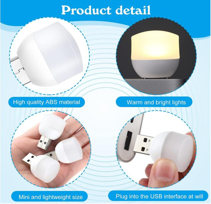 WELLHOME 14PCS Baby Night Light, RTSU Rechargeable Mini Light, Wireless LED Night Lights for Kids, Portable Bedside Lamp for Breastfeeding, Nursery Lamp