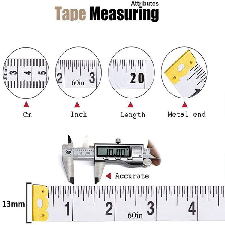 3pcs 1.5M Body Measuring Ruler Sewing Tailor Tape Measure Sewing Soft Ruler Meter Measuring Tape
