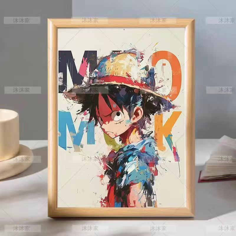 One Piece photo frame One Piece Luffy Handmade two-dimensional photo frame Japanese Zoro hand-painted friend giftLuffy5