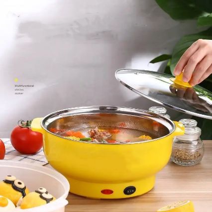 GR Stainless Steel Non-stick pot hot pot multi-functional non-stick electric cooker student home electric steamer electric cooker