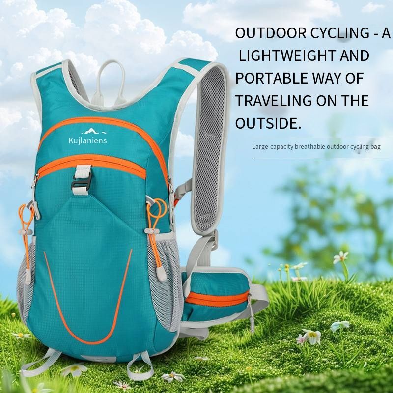 Lightweight Oxford Cloth Cycling Backpack, Breathable Water Resistant Sports Rucksack, Large Capacity Multi-functional Outdoor Hiking Travel Backpack for Men Women