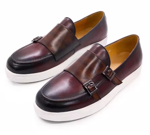 GENTLEMEN'S CHARME BUCKLE SHOES- Genuine Leather Casual Buckle Shoes- laceless shoes- leather loafers