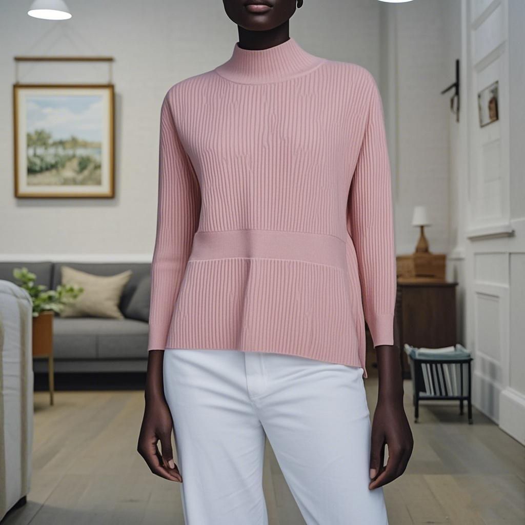 Wool knit Sweater Round Women's Sweater