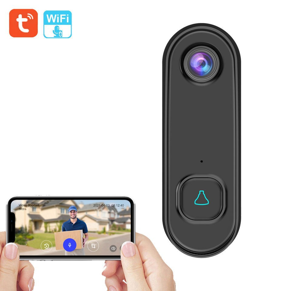 DDV-207 TUYA Video Doorbell Outdoor WIFI 1080P HD AC Power Phone Door Bell Cam Security Video Intercom IR Night Vision Smart Home Alexa