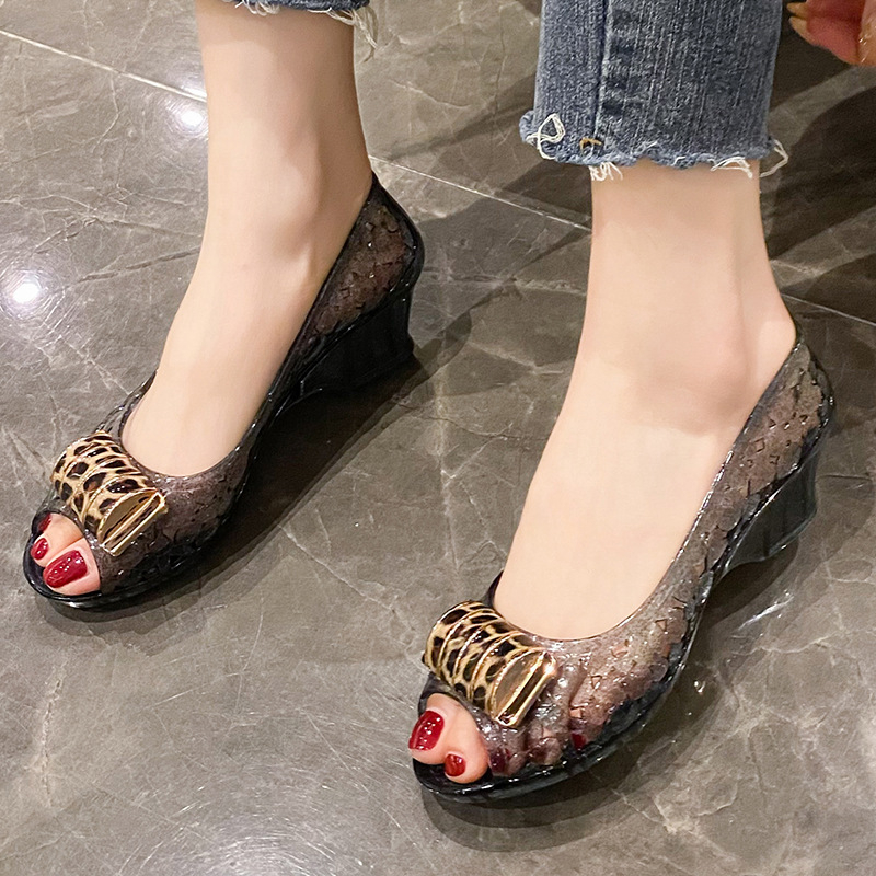 women's crystal heightened sandals non-slip flat work shoes elegant girls' single shoes, non-slip casual shoes
