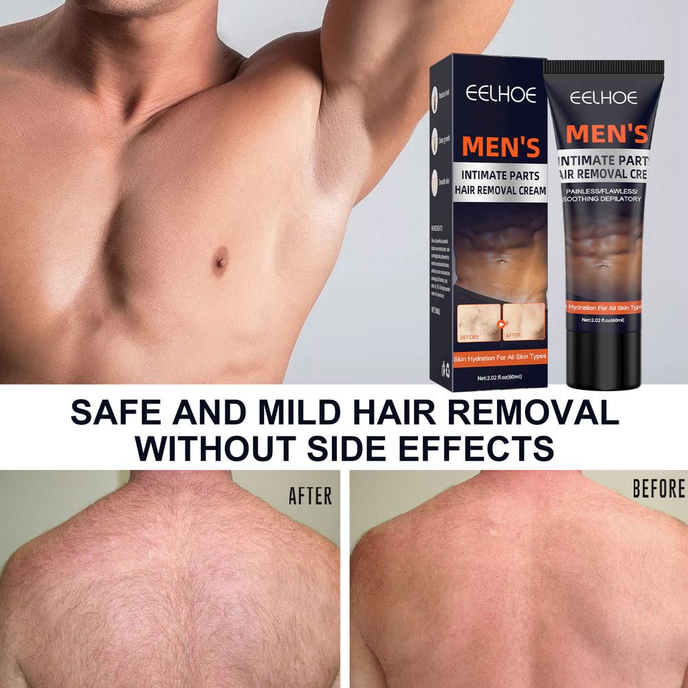 EELHOE Hair Removal Cream Painless Beard Chest Hair Growth Inhibitor Mild Effective Armpit Leg Private Part Epilation Depilatory Cream
