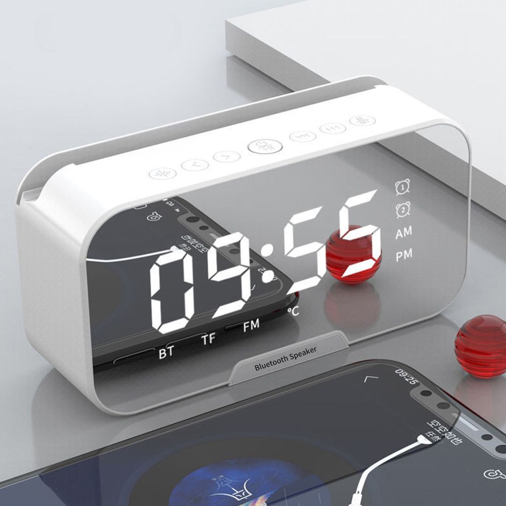 Digital  Alarm Clock Wireless Bluetooth 5.0 Speaker FM Radio