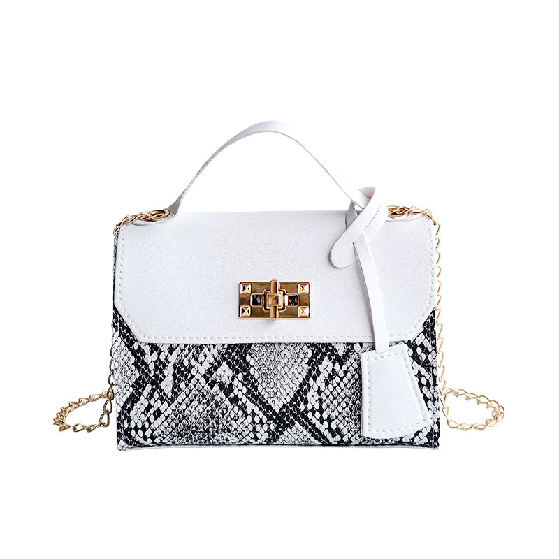 T1274I women's chain cross-body bag, patterned square bag, PU shoulder bag, wallet designer girl handbag