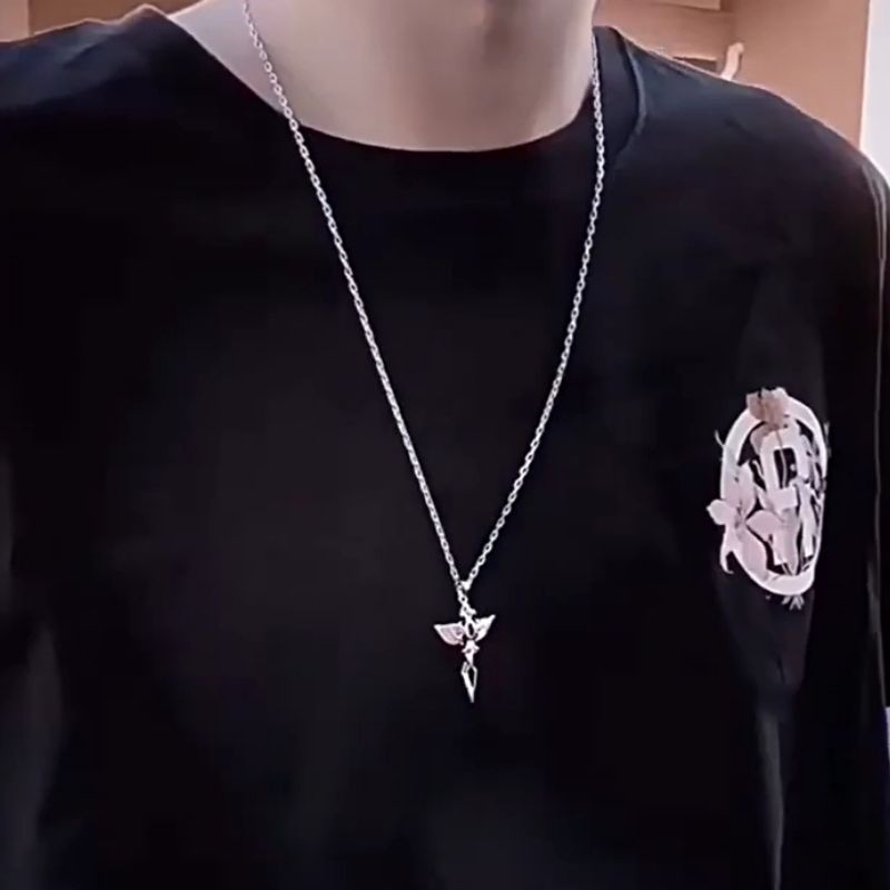Stainless steel cross pendant necklace free shipping men boy Hip hop necklace