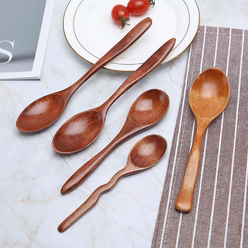 SZX-15 1pc Wooden Random Color Spoon