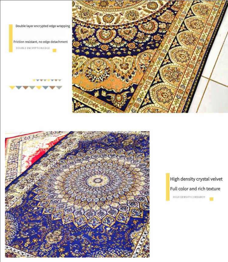 Cross border Amazon Persian carpet American retro washable, foldable, dirt resistant, easy to maintain living room anti slip carpet

