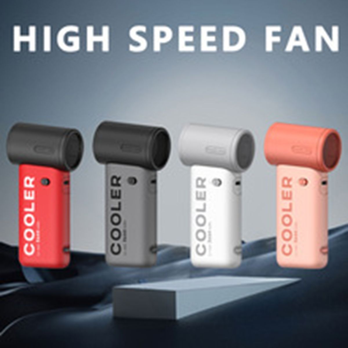 Violent Turbo High speed Handheld Fan Outdoor Portable Charging USB Stepless Speed Control High Wind Speed 100 Levels