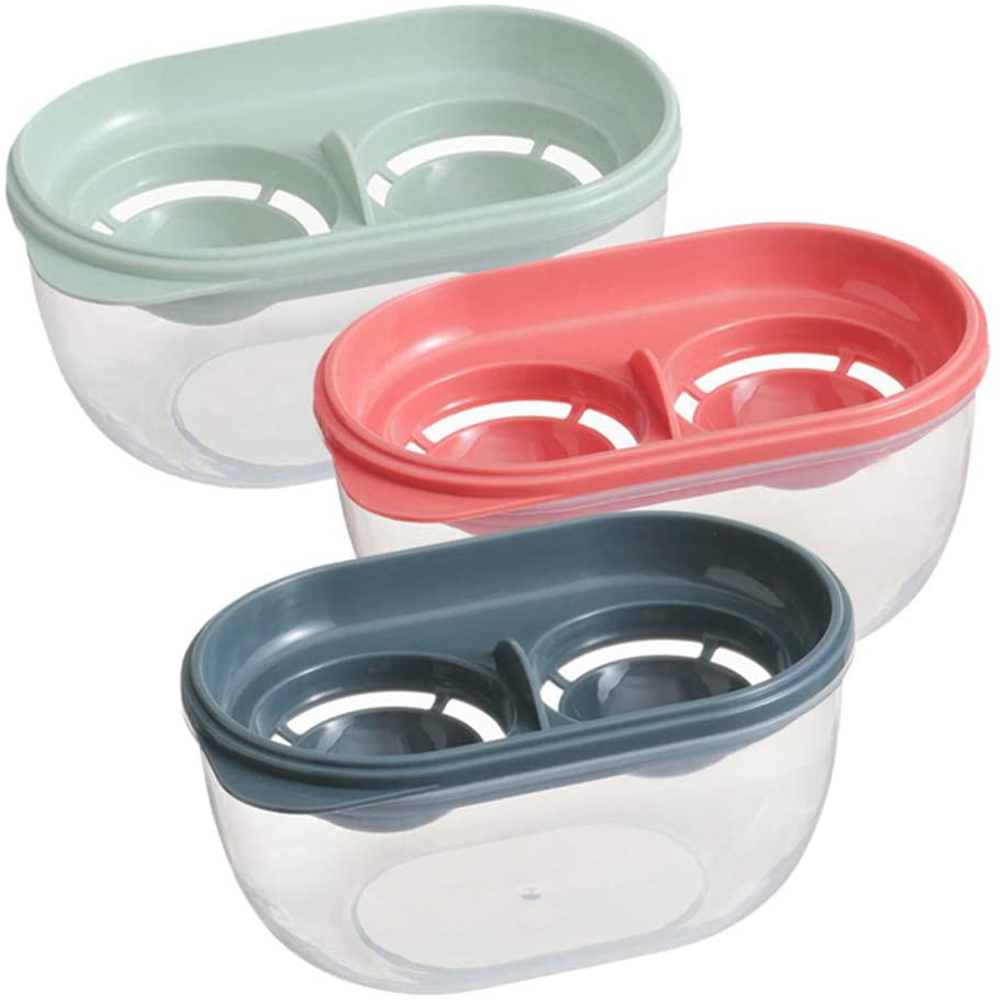 1 Pack Two-Compartment High-Capacity Egg White Separator, Egg Yolk Quick Filter Storage Box, Kitchen Plastic Gadgets, Cooking and Baking Tools, Screening Small Filter