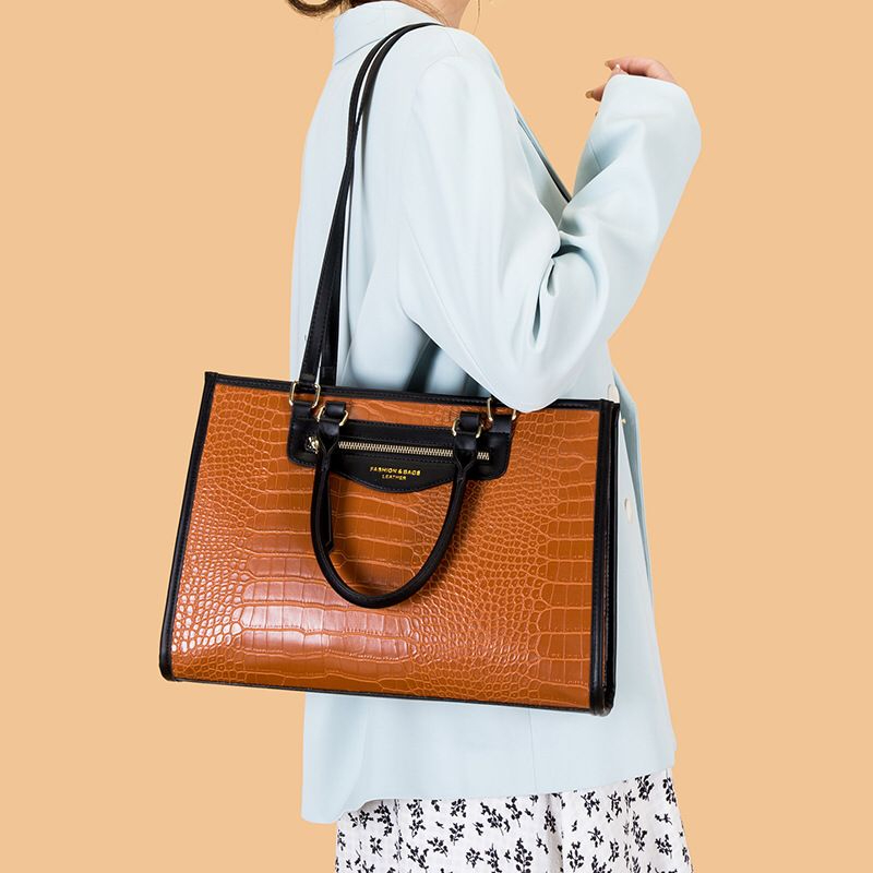Cross-border Women's Bag Handbag Fashion Three-piece Bag Handbags Textured Shoulder Bag Crocodile Pattern Female Bag
