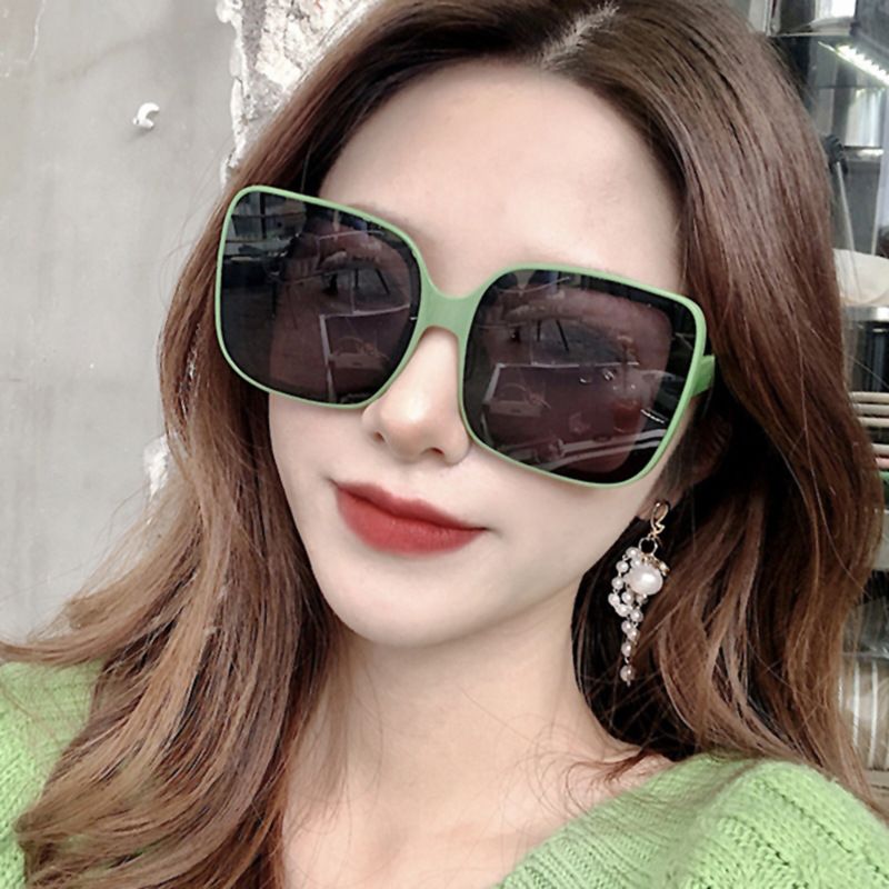97062 Women's New Large Frame Sunglasses Casual Sunscreen Sunglasses