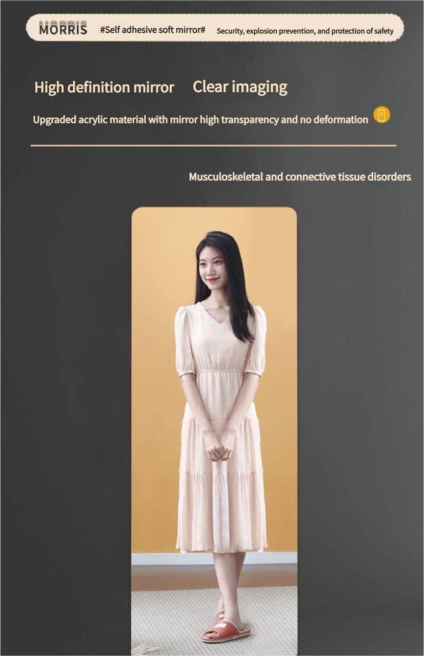 Acrylic mirror high-definition self-adhesive dressing mirror fitting mirror non-deformation full-body soft mirror home bedroom