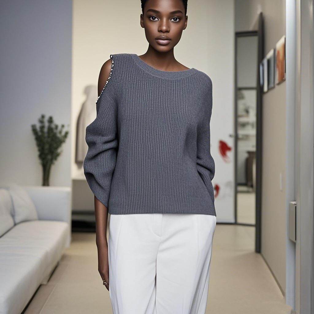 Wool Sweater Round Women's Sweater