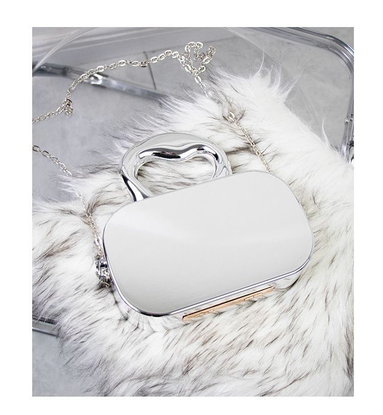 2024 New acrylic mirror box bag chain diagonal bag fashion handbag for women 9008