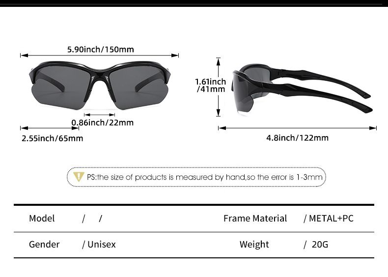 Polarized Fishing Sunglasses, Lightweight UV Protection Outdoor Sports Sunglasses for Cycling, Hiking, Running, Men Women Polarized Sunglasses
