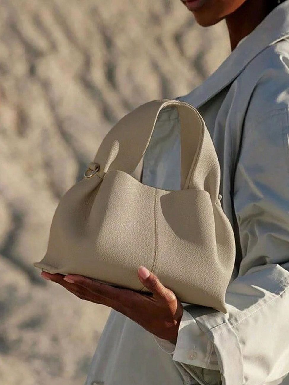 Minimalist Polene‑Style Cloud Dumpling Bag, Vintage Women’s Handbag, Crossbody & Top‑Handle Purse
