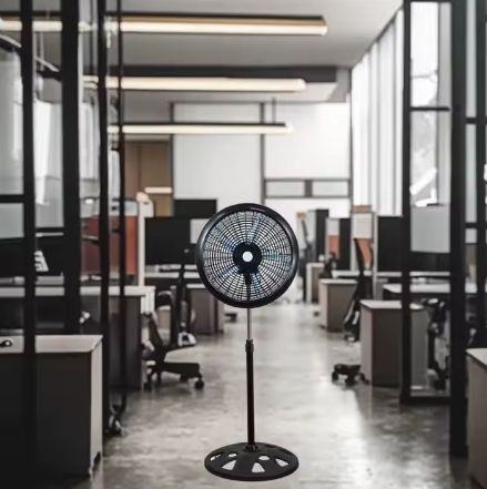 2PCS Stand Fan 18 Inch 220V Plastic Grill 60W 5Blades Household Commercial Cooling Standing Fan