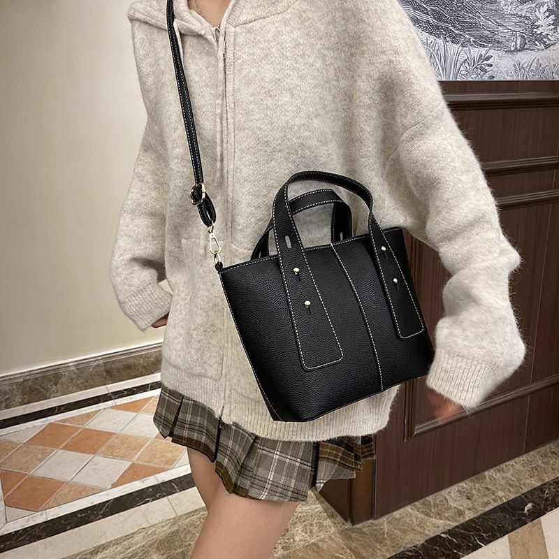 Miss DG 2025 new fashion texture bag casual trend large capacity shopping bag handbag