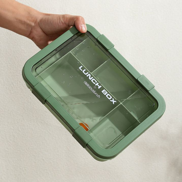 Lunch Box with Compartment Office Worker Light Portable Child Separate Meal Box Kitchen Dining Storage Travel To-Go Food Containers