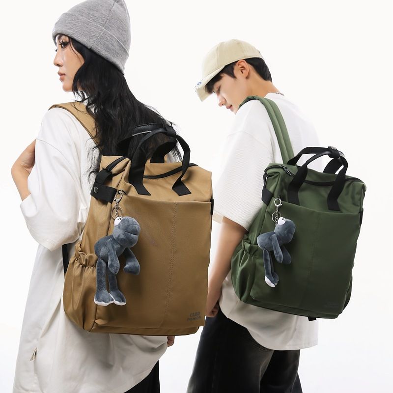 New lazy wind canvas literary backpack Korean version of fashion college student backpack large capacity leisure travel backpack CL9660