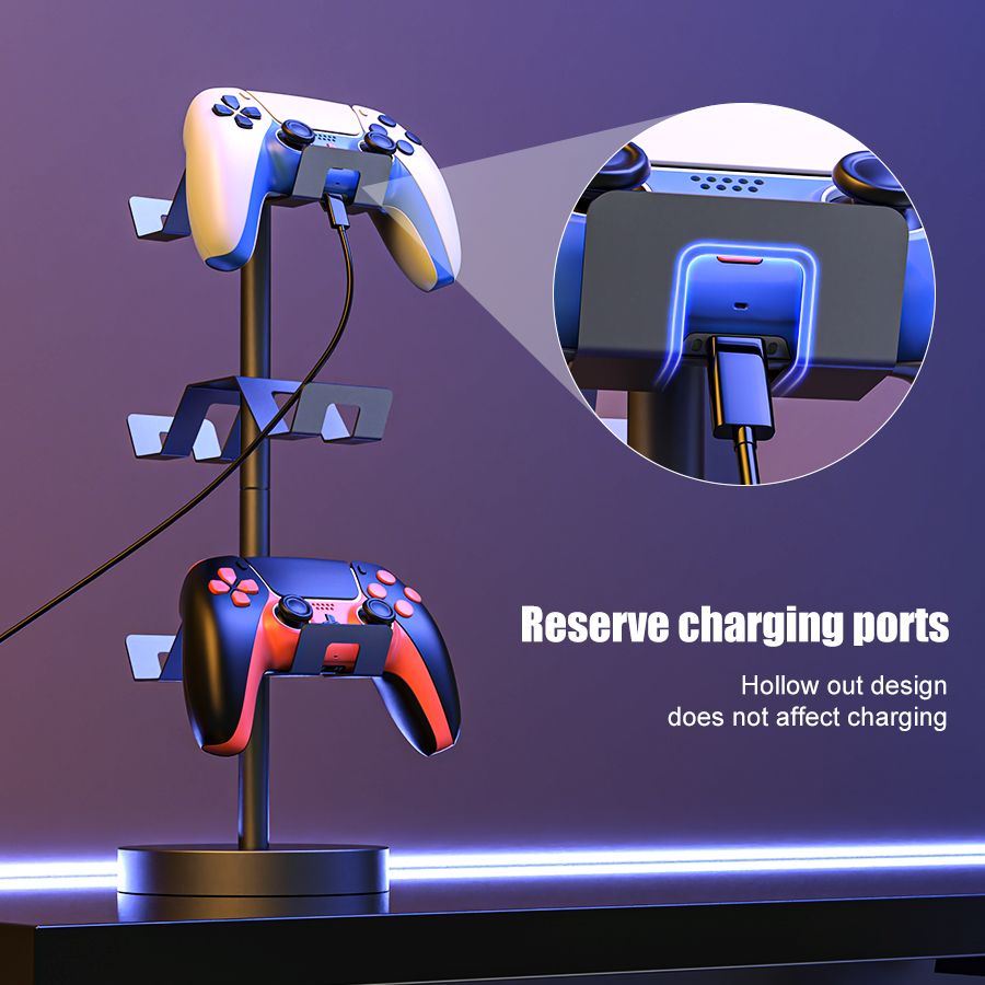 Gaming Headphones Stand Earphone Hanger Accessories for Desktop Gamer(Black)