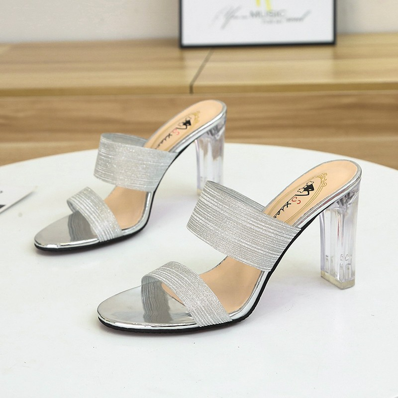 Clear heels hot sale slip on