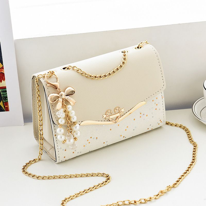 2026 New Chain Crossbody Bag for Women, Korean Style, Ins Fashion, Sequined Shoulder Bag, Premium and Versatile