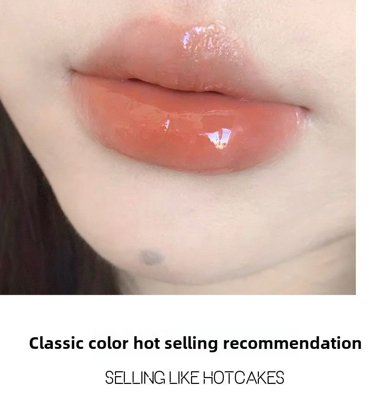 PinkyFocus Black Yaoyue Light Mirror Lip Glaze Korean Pure Want to Show Tender and Moisturizing Hydrating Glass Dudu Lip Lipstick