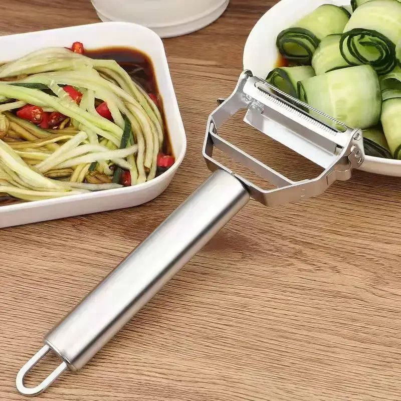 Kitchen vegetable peeler 304 food grade stainless steel melon planer Double head peeler Multi-functional household fruit and vegetable peeler