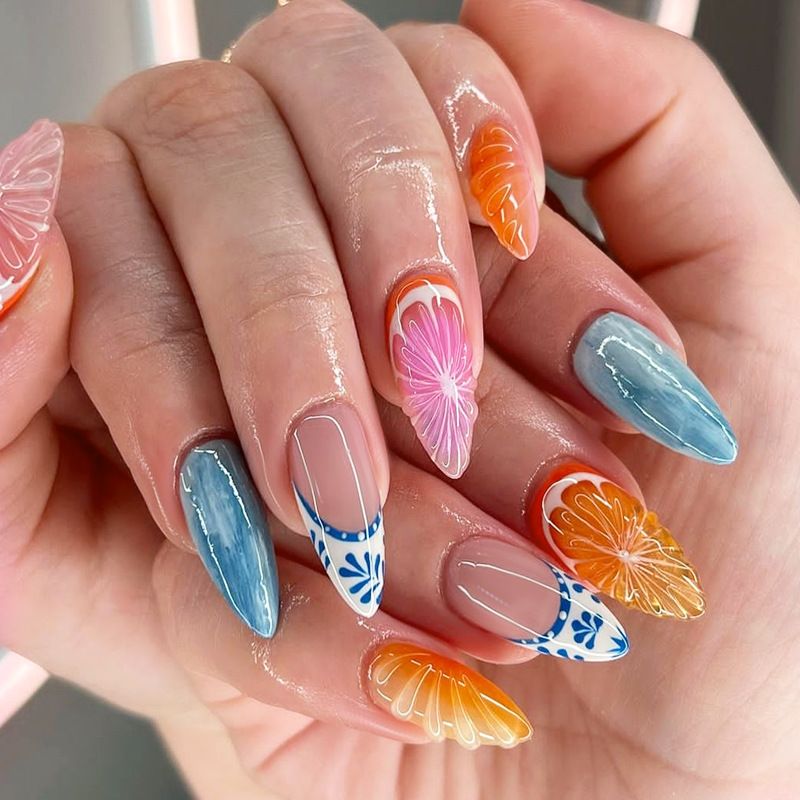 New 3D Stereo Press On Nails, Premium Semi-handmade False Nail Tips, Reusable High Gloss Manicure Patches, Pre-shaped Full Cover Nail Art Accessories for Daily & Party Beauty