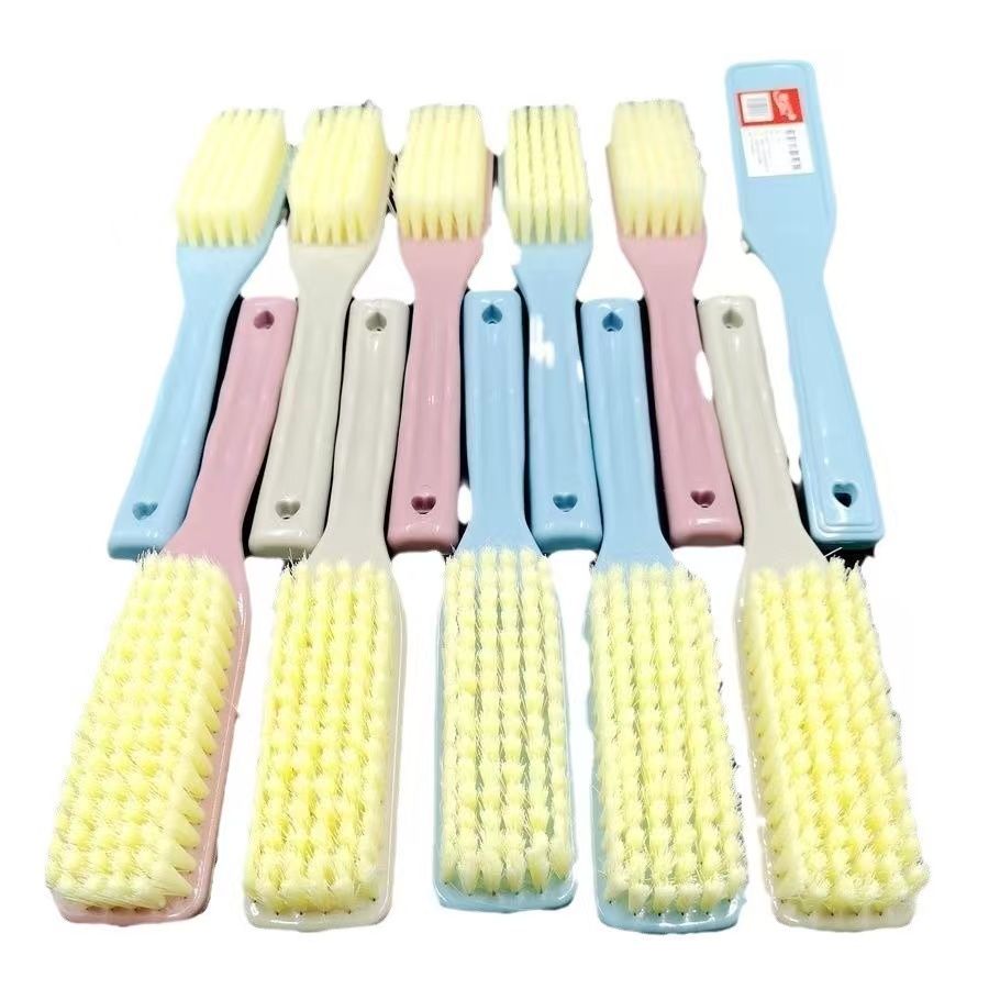 Set of Soft Bristle Brushes: Plastic Shoe Brush & Clothes-Friendly Brush