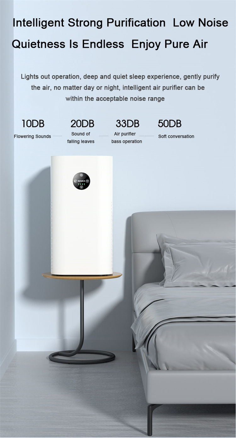 AP-2008 Air Purifier For Home Protable HEPA & Carbon Filters Negative Ion Smart Control Panel Efficient Purifying Air Cleaner