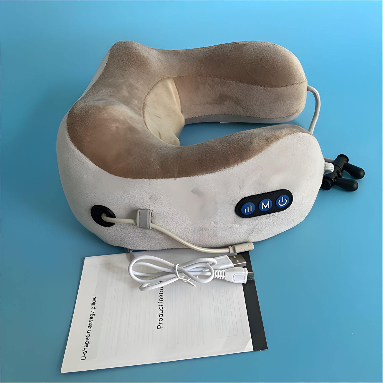 Kneading clip trapezius muscle kneading massage shawl cervical spine massage instrument neck knocking car household electric U-shaped pillow