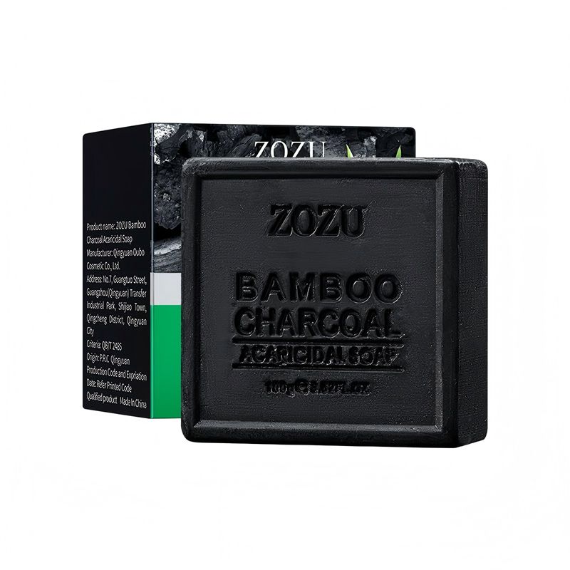 Facial Soap ZOZU Bamboo Charcoal Cleansing Soap (with foaming net)