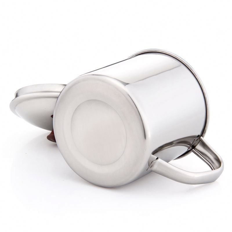 Extra Thick Stainless Steel Cup Children's Mouth Cup with Handle Cover Household adult Drinking Water Cup with cover