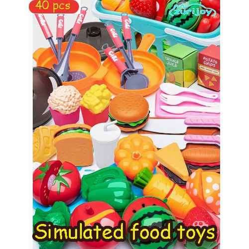 Baby Toys Kitchen Playset - Educational Pretend Play Toys with Vegetable Cutting Set, Non-Toxic Gift for Kids