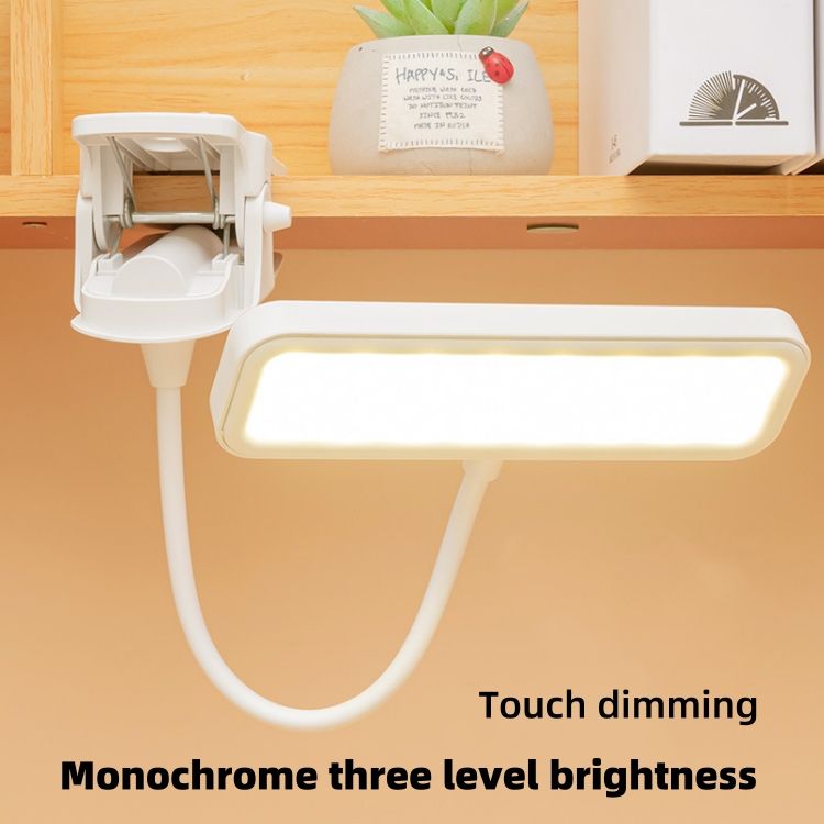 Clip-on Lamp LED eye clip desk lamp for student dormitories, learning, reading, rechargeable, plug-in, children's vision protection, bedside lamp CRRSHOP lighting indoor