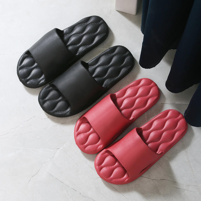 .Women Wave Pattern Sandals Slippers Soft Bottom Home Slippers