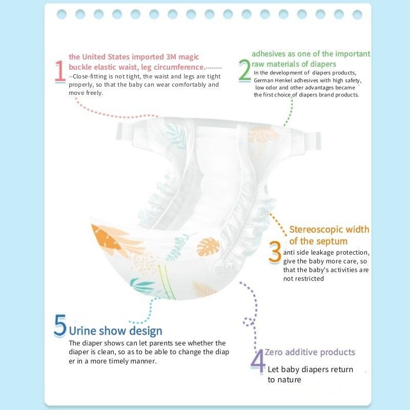 Baby diaper, soft breathable, single piece independent packaging Not stuffy and hot Diaper 