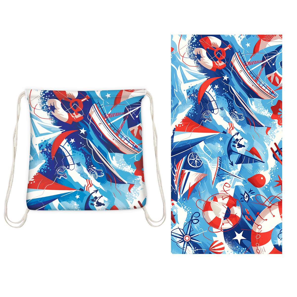 2 - in - 1 foldable beach towel, printed bath towel, all - in - one beach towel with a storage bag that can be folded and storedYTB-001-8