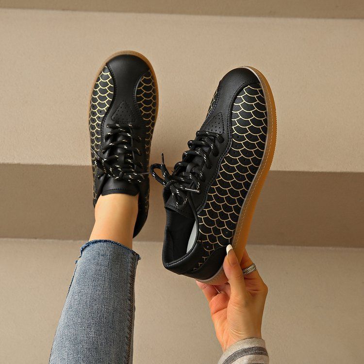 Retro fish-scale couple shoes, new Spring and autumn 2025 soft-soled sports American sneakers, casual shoes and Forrest Gump shoes