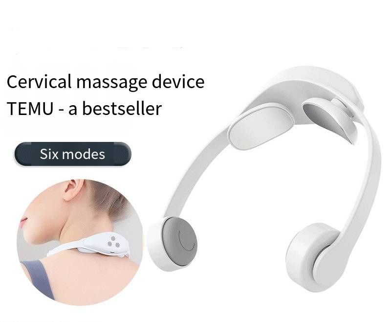 New Portable Heated Neck Massager, Multifunctional Shoulder‑Neck Massage Collar, Light‑Weight Cervical Massage Ring for Home Office Travel Muscle Fatigue Relief