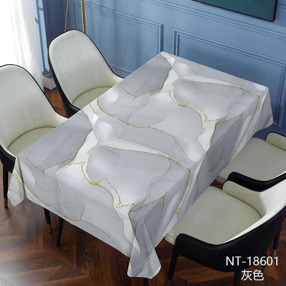 NT-18601 Simple Waterproof and Oil Resistant Texture Tablecloth, Heat-Resistant Coffee Table Tablecloth