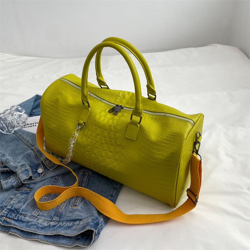 Fashion Women Travel Bag Large Capacity Hand Carry Boarding Luggage Bag Leather Sports Fitness Duffel Bag
