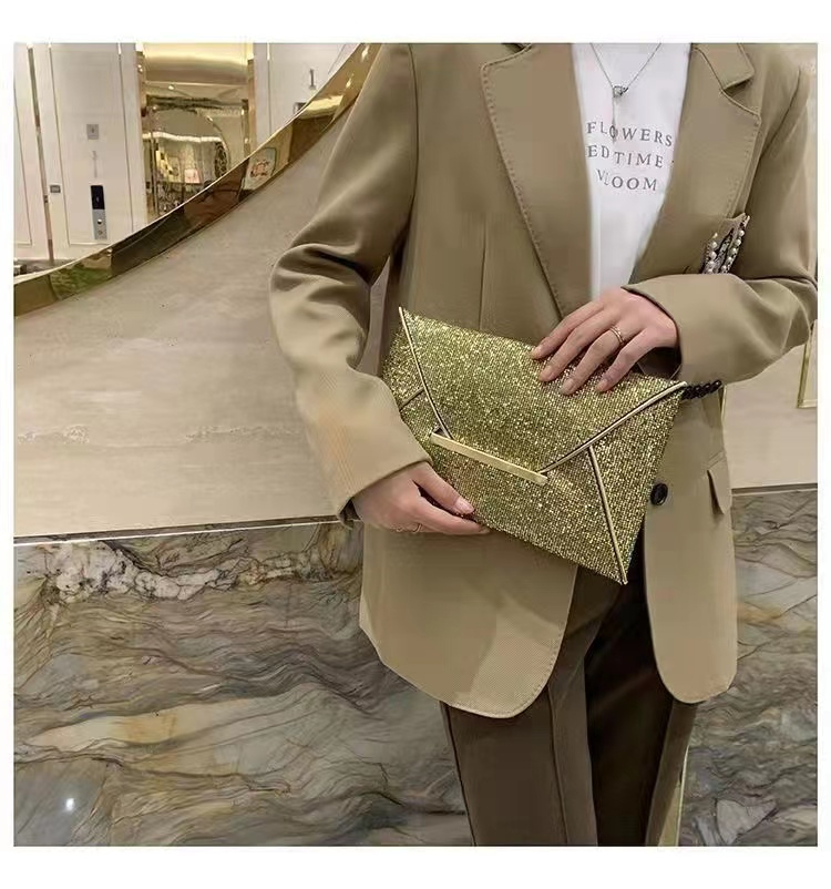 Women's Clutch Bags Fashion bright diamond Square Bag 