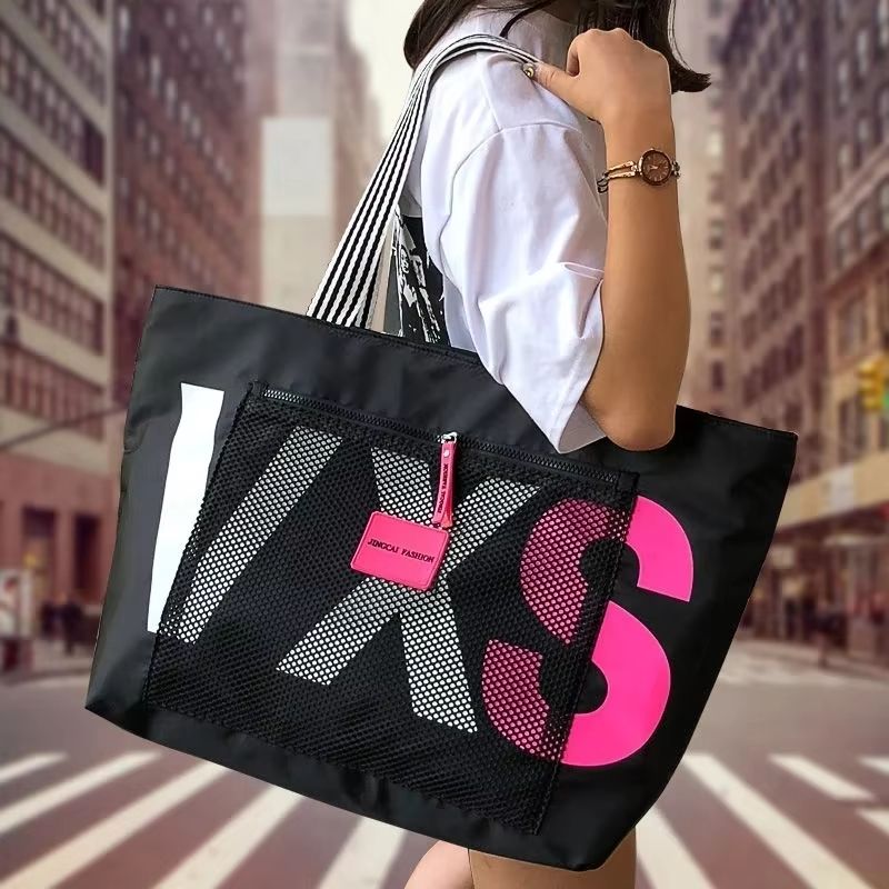 aliwood New Arrivals Letter Women Shoulder Bags Trendy Waterproof Tote Beach Bag Large Capacity Female Travel Shopping bags